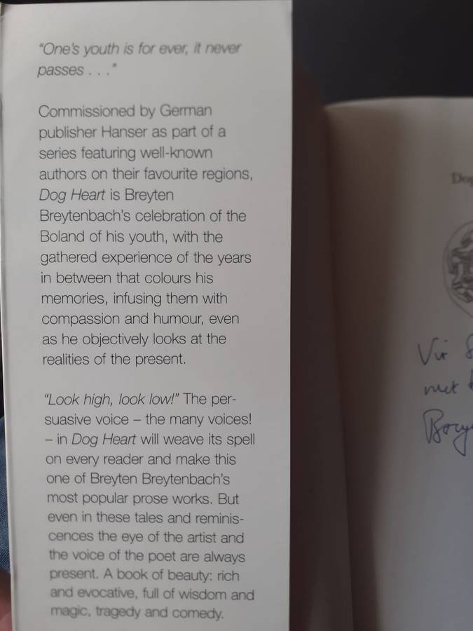 (signed) Dog Heart ~ Breyten Breytenbach