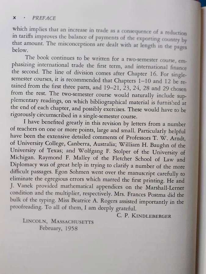 International Economics ~ Charles P Kindleberger