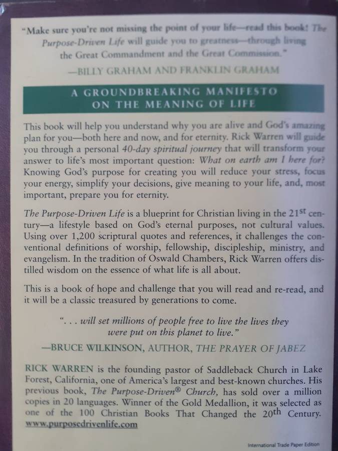 The Purpose Driven Life ~ Rick Warren