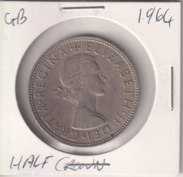 GREAT BRITAIN HALF CROWN 1964 IN COIN FLIP