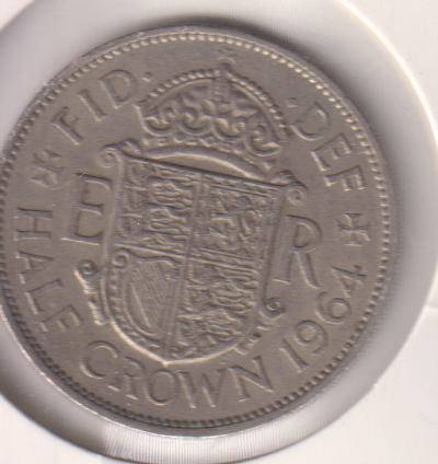 GREAT BRITAIN HALF CROWN 1964 IN COIN FLIP