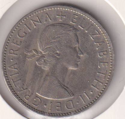 GREAT BRITAIN HALF CROWN 1966  IN COIN FLIP