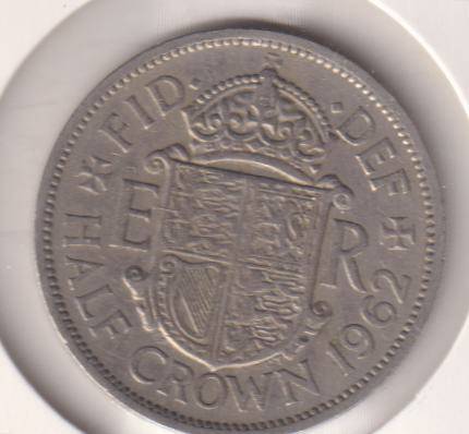 GREAT BRITAIN HALF CROWN 1962 IN COIN FLIP