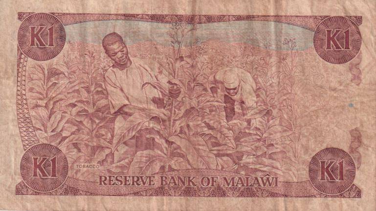 MALAWI 1 KWACHA 1986 P19  VF
