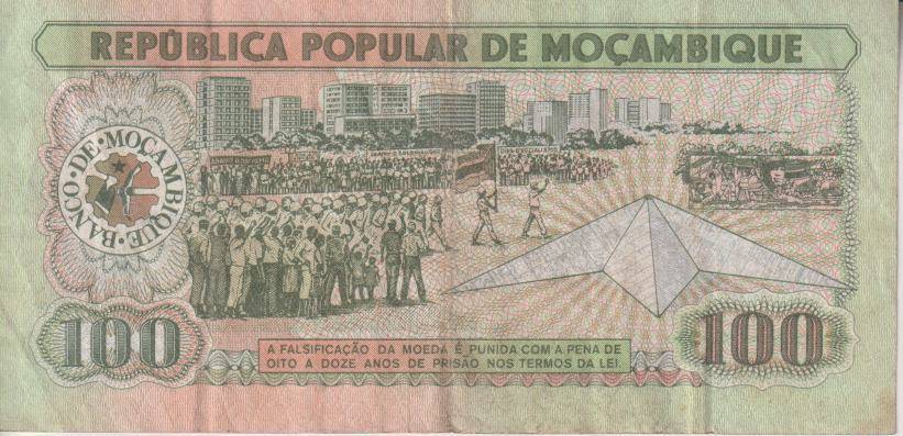 Mozambique 100 meticais 1983 P-130a  VF
