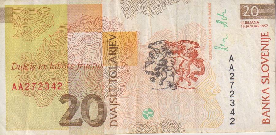 Slovenia 20 Tolajev 1992 P 12 VF