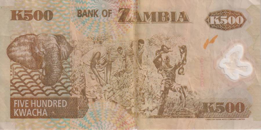 ZAMBIA 500 Kwacha 2003 P43 VF