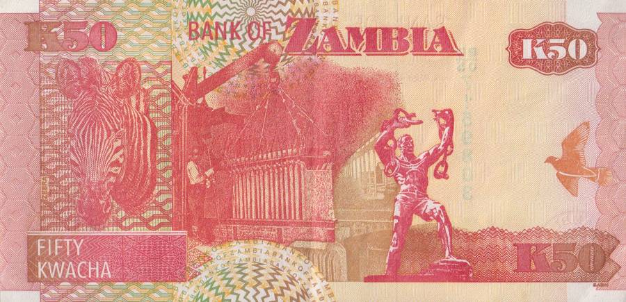 ZAMBIA 50 KWACHA 2003 P 37 UNC