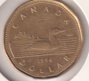 CANADA  1 DOLLAR 1996  IN COIN FLIP