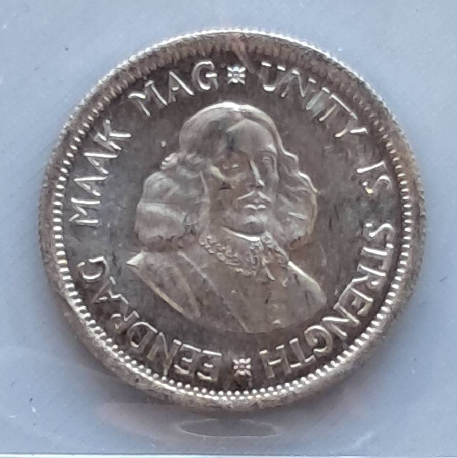 SOUTH AFRICA   1964 Ten cent #R21 UNC - Silver 0.500, Copper 0.500