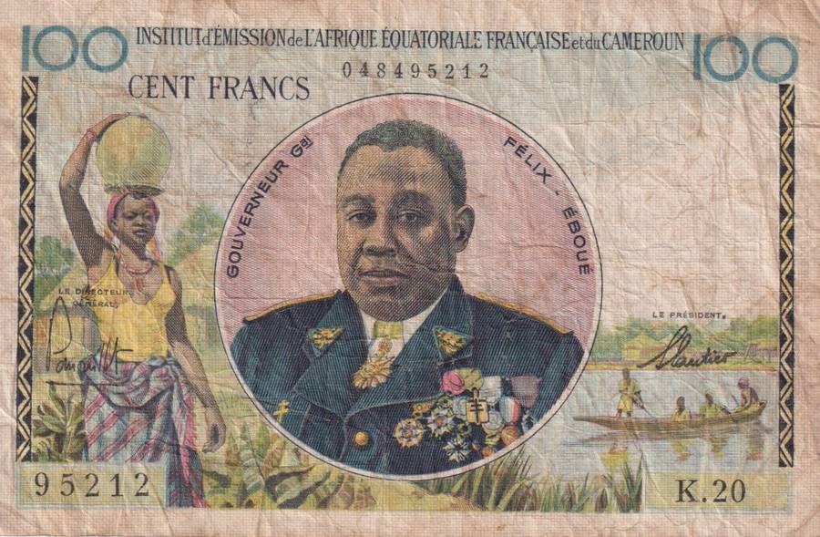 Central African Republic, CAMEROUN, 100 Francs, 1961-62 P1 VF