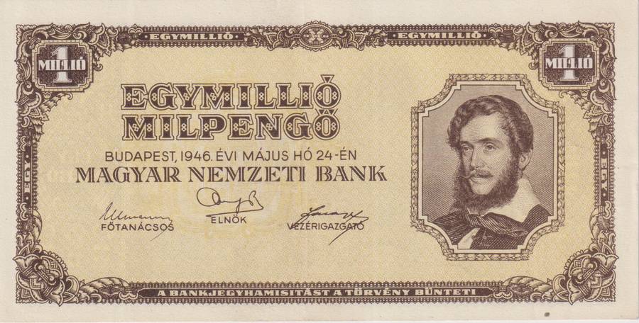 WW2 - HUNGARY 1 BILLION PENGO  1946 P128  XF
