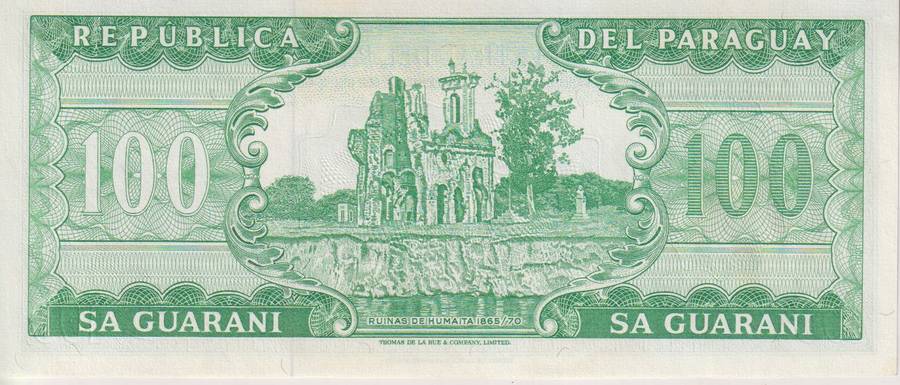 PARAGUAY 100 GUARANIS 1963  P198 A-UNC
