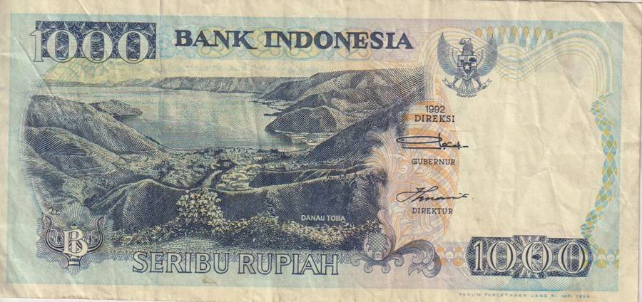 INDONESIA 1000 RUPIAH 1992 P129 VF