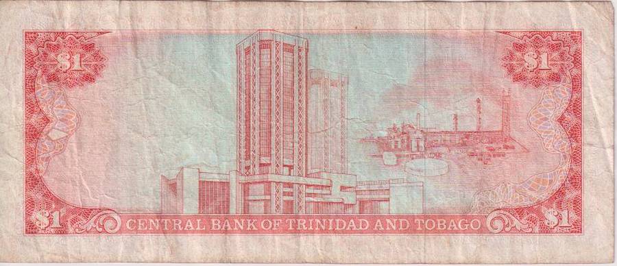 Trinidad and Tobago 1 Dollar Banknote, 1985 P36c VF