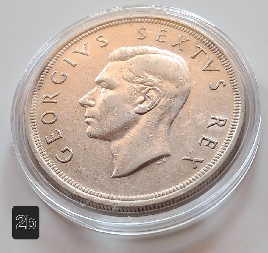 UNION OF SOUTH AFRICA - 1951 5 SHILLINGS - SILVER 0.500 - GEORGE VI - IN CAPSULE