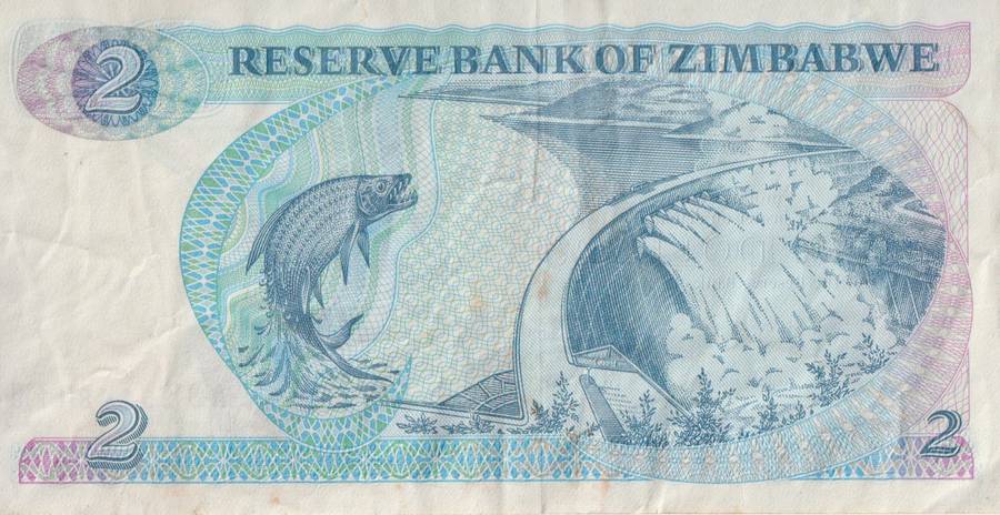 ZIMBABWE 2 DOLLARS P1b 1983 INDEPENDENCE ISSUE VF