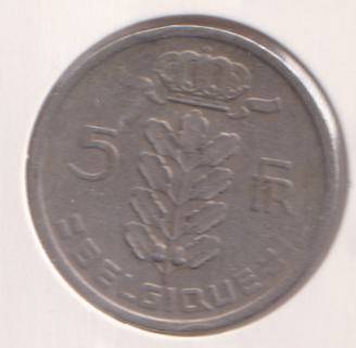 BELGIUM 5 FRANCS 1949 IN COIN FLIP