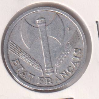 FRANCE 1 FRANC 1942 IN COIN FLIP - ALUMINIUM