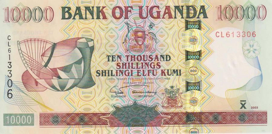 UGANDA 10,000 SHILLINGS 2003  P41 UNC