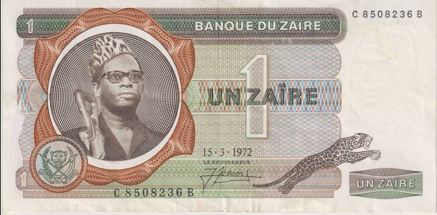 GUINEA 1 ZAIRES  1972 P18 XF