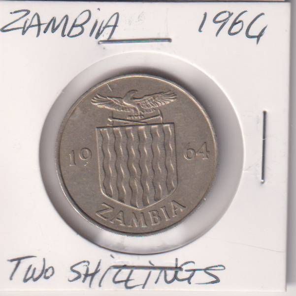 ZAMBIA 2 SHILLINGS 1964 IN COIN FLIP