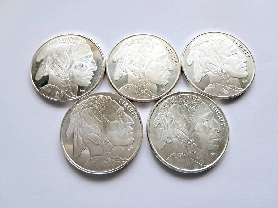 1 OZ SILVER COIN - 1 oz Silver Round American Buffalo - 5 available