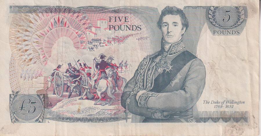 Bank of England Great Britain 5 Pounds 1980-87 `Page` P378 VF