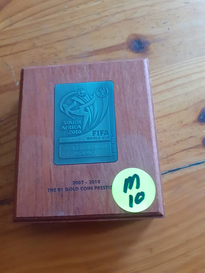 Empty Wooden Coin Holder Box. SA Fifa World Cup 2007 - 2010