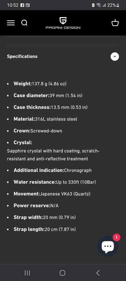 Pagani Design PD-1782