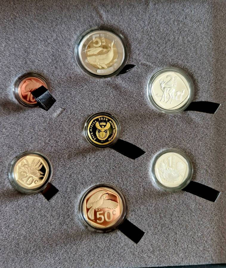 2024 South African Gold Proof Set 1/10oz gold BEE