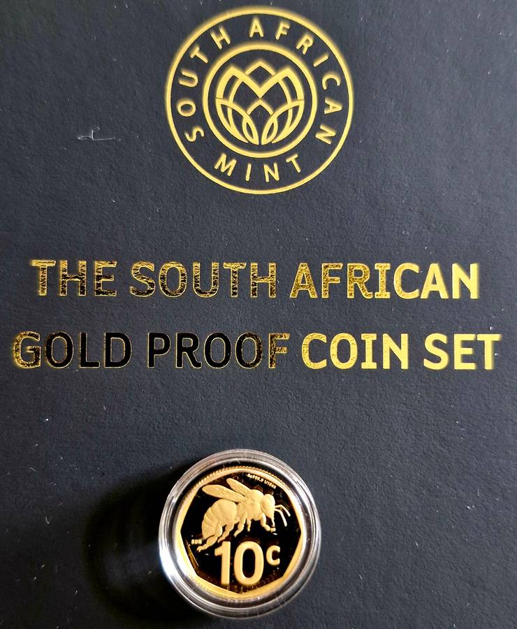 2024 South African Gold Proof Set 1/10oz gold BEE