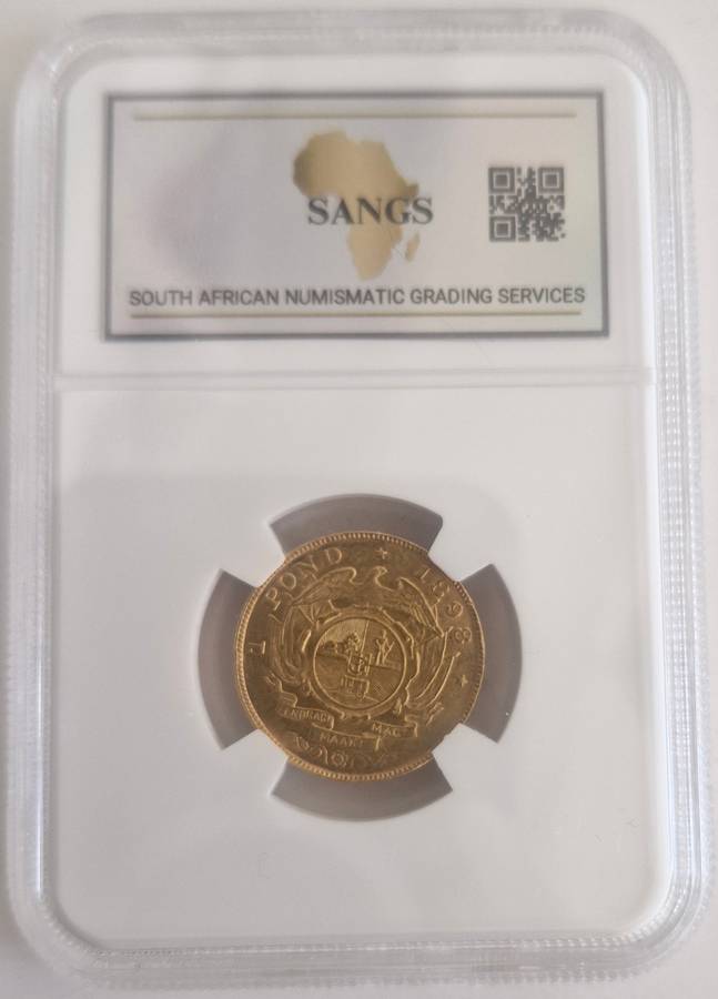 1898 ZAR Kruger Pond Graded AU53