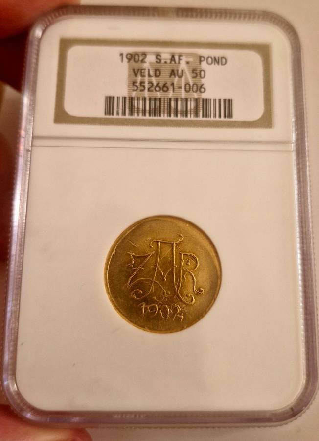 1902 ZAR Boer War Veldpond Graded AU50