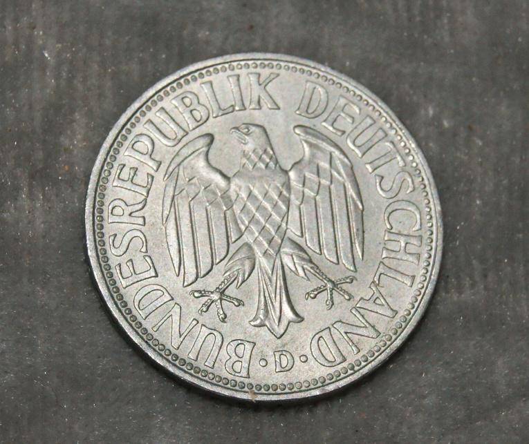 1970 1 Deutsche Mark D mint mark UNC