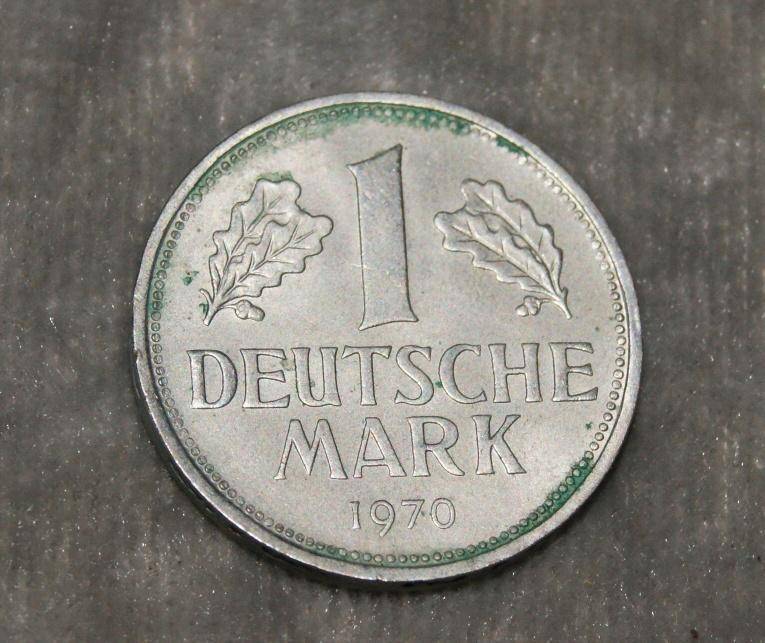 1970 1 Deutsche Mark D mint mark UNC
