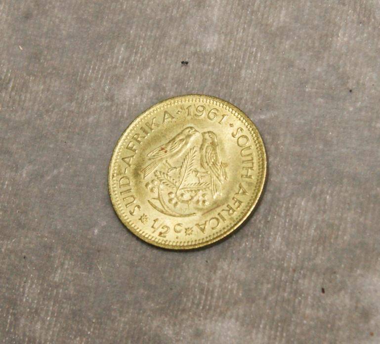 1961 1/2c South Africa coin UNC @ crazy low R1 start