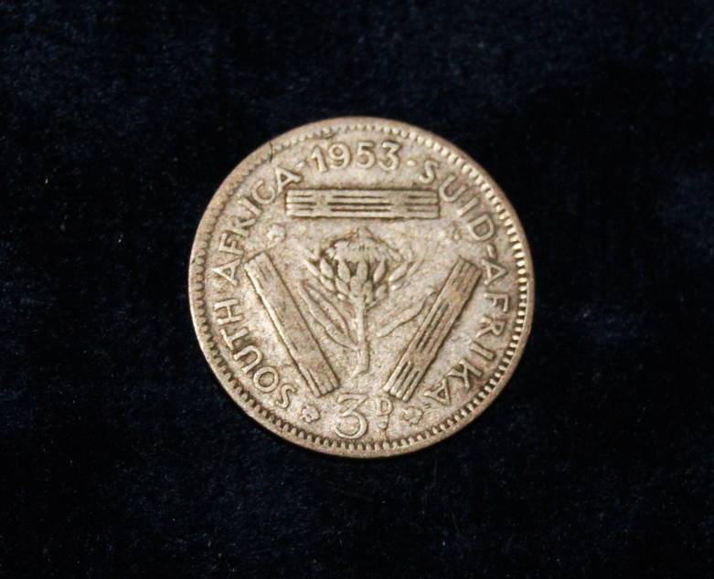 1953 3 Pence (3D) Tickey (80% Silver)