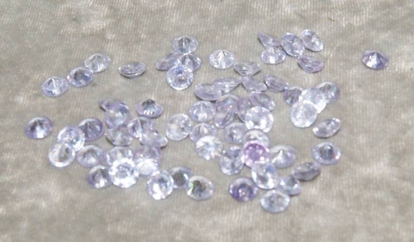Light Purple 1.2ct gem quality round cut amethyst stones (bid per stone)