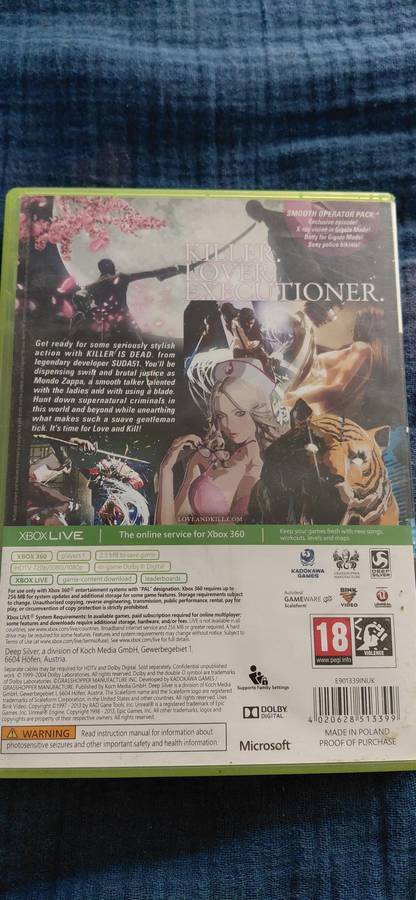 Killer is Dead Xbox 360 (PAL)