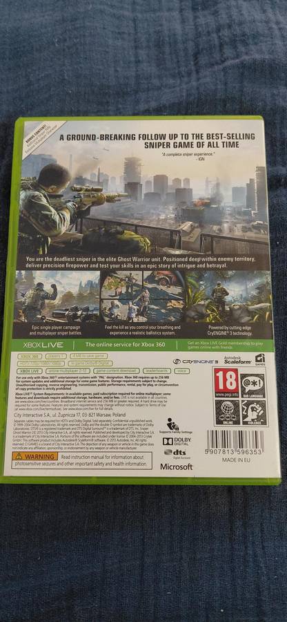 Sniper 2: Ghost Warrior Xbox 360 (PAL)