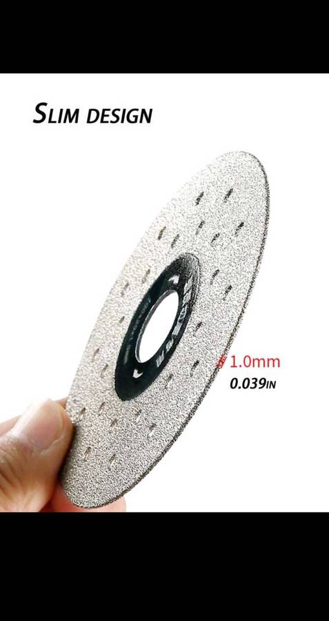 4-Inch Stone Ceramic Perforated Wide Rock Slab Cutter Knife, 100mm Slate Flat Grinder Cutting Blade