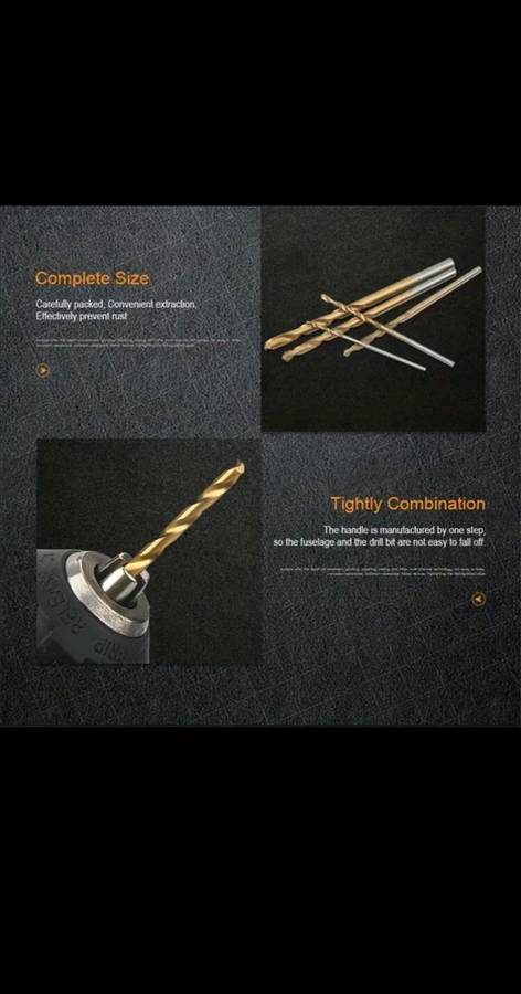 50pcs 1-3mm Titanium Coated Drill Bits