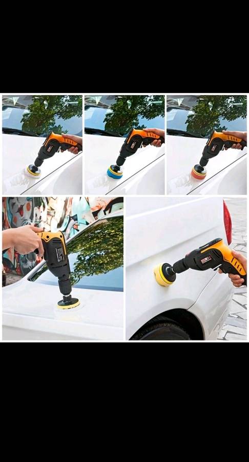 11pc Car Detailing Sponge & Wool Pad Kit  Buff, Polish & Shine