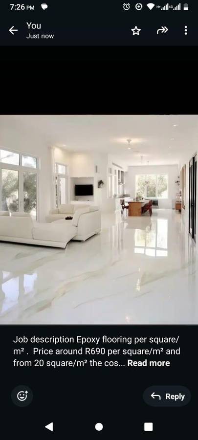 Epoxy floor per square M ²
