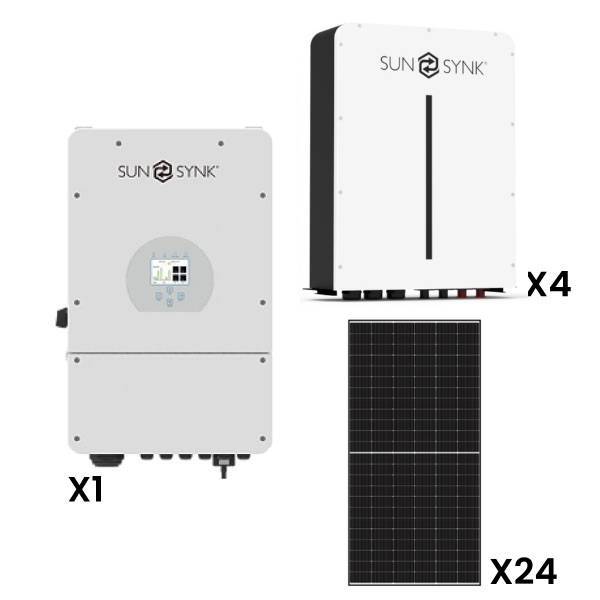 Sunsynk 16kW Solar, Inverter & Battery Combo Deal  1 X Sunsynk 16kW Inverter, 4 X 5kW Sunsynk Lithi