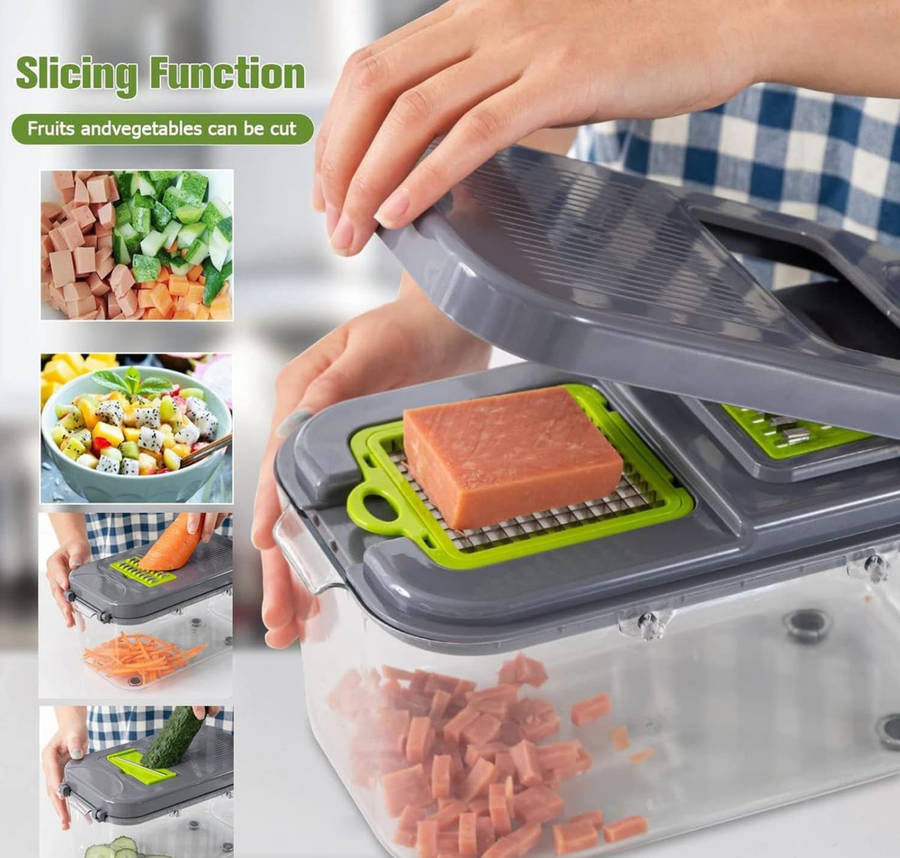 22 Pieces Multifunction Veggie and Fruit Chopper