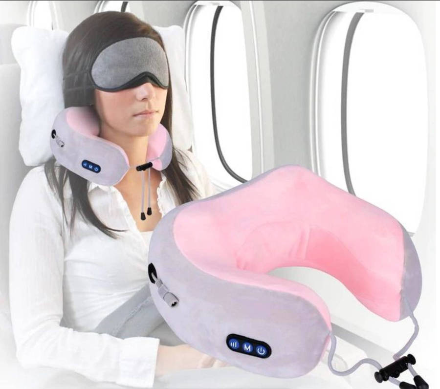 U-Shaped Neck Massage Pillow with Built in Battery