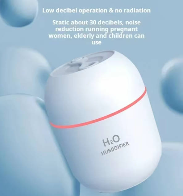 Portable Mini Humidifier, Personal Desktop Cool Mist Air Humidifiers for Baby, Travel AS-48-White