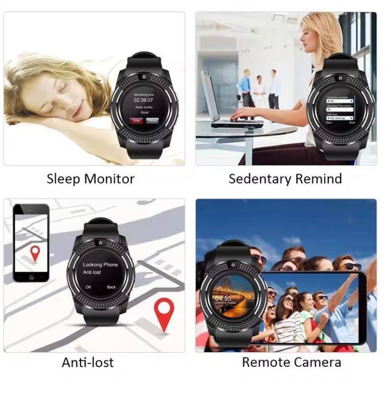 Bluetooth V8 Smart Watch Sports Fitness - White, Pink, Black - Color selection required